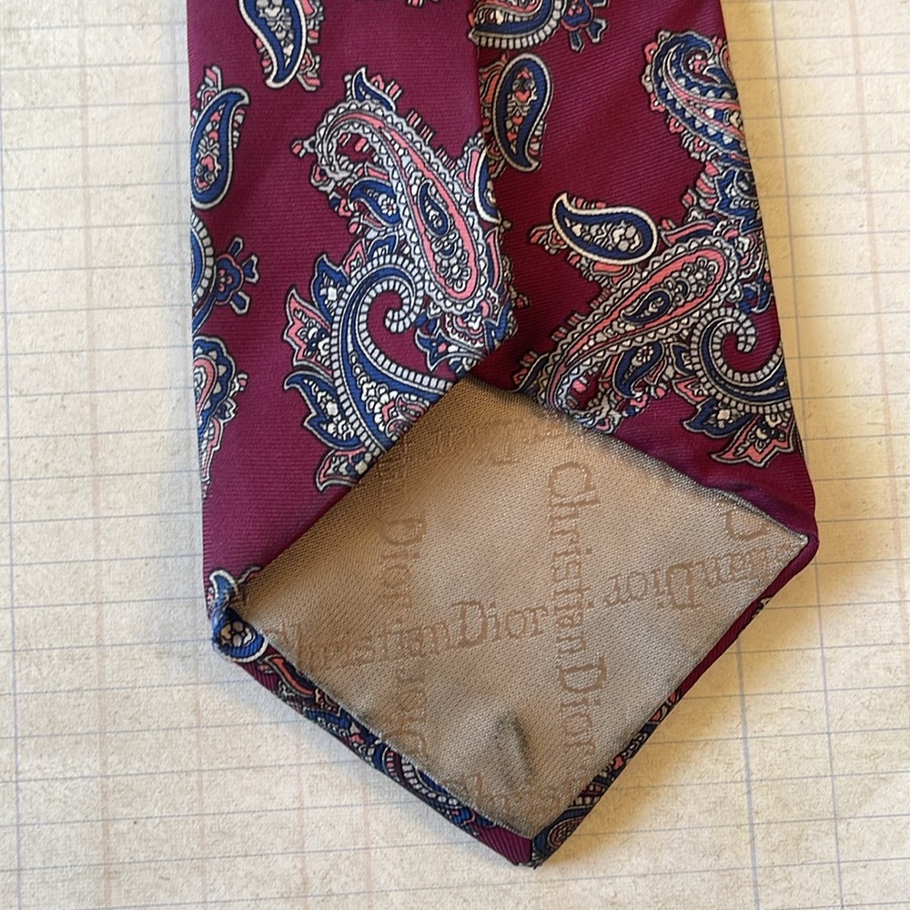 Christian Dior Paisley Silk Tie - Picture 4 of 8